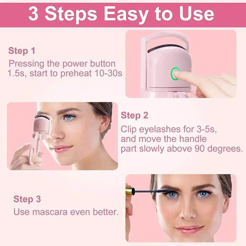 Electric Heated Eyelash Control Charging Curler - IVORYNN