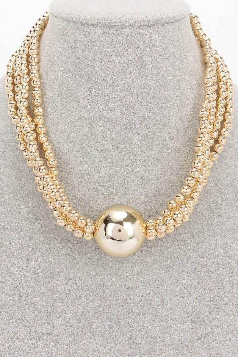 Elegance Beaded Multi Ccb Necklace - IVORYNN