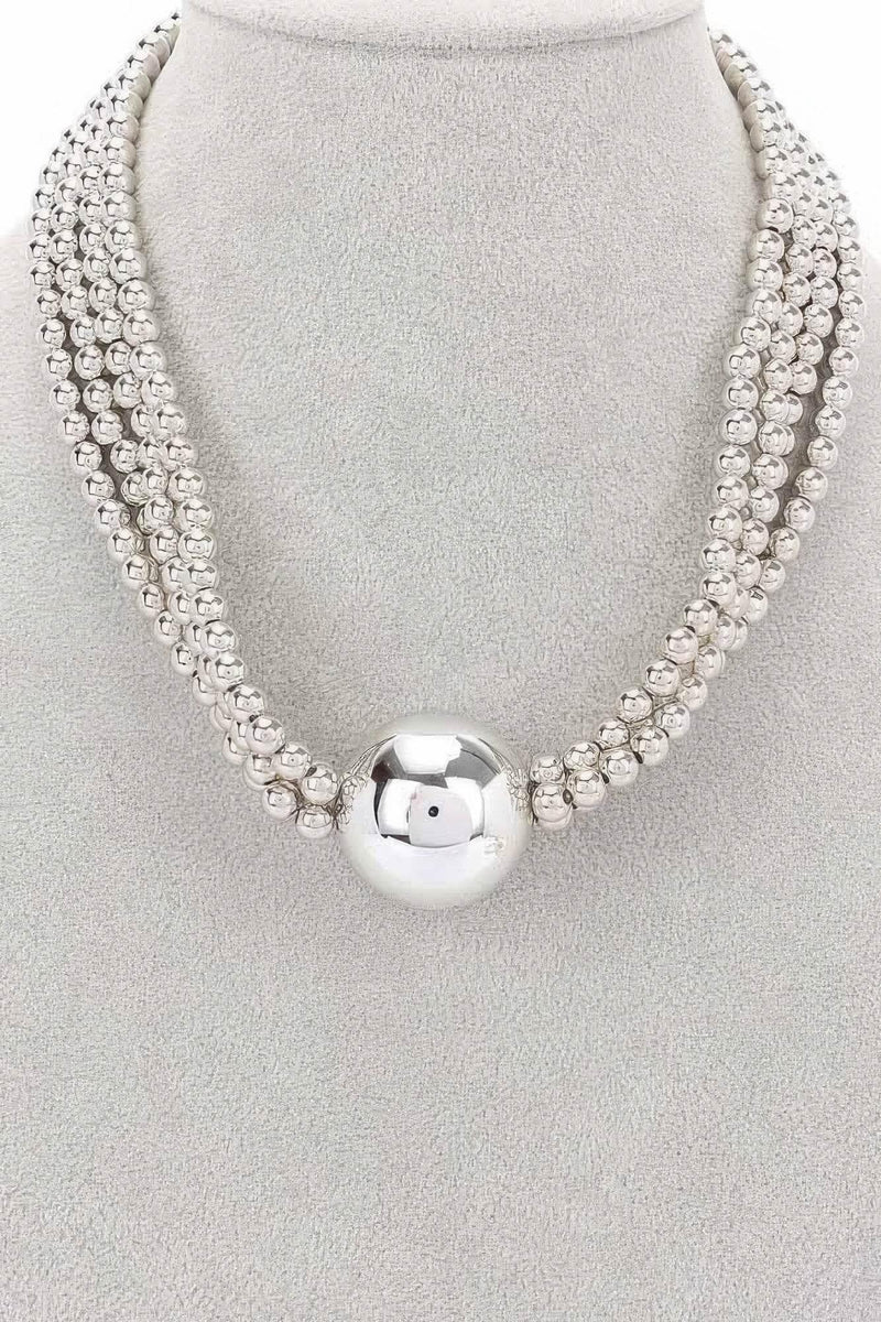 Elegance Beaded Multi Ccb Necklace - IVORYNN