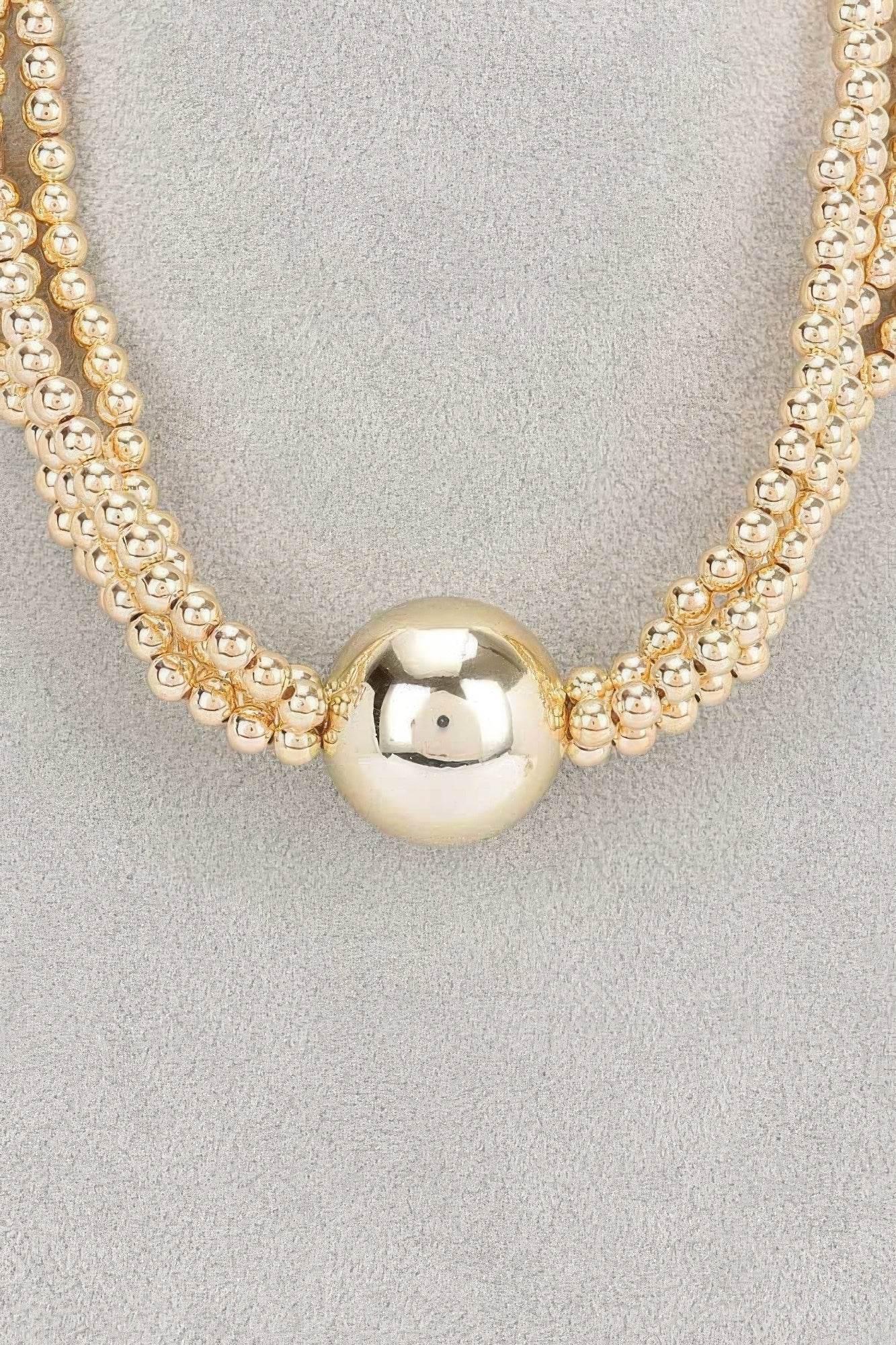 Elegance Beaded Multi Ccb Necklace - IVORYNN