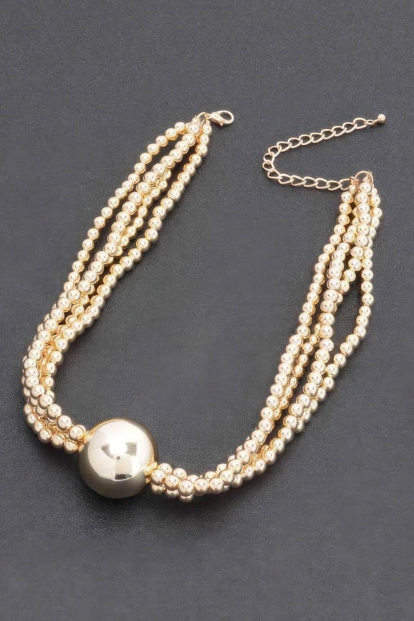 Elegance Beaded Multi Ccb Necklace - IVORYNN
