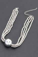 Elegance Beaded Multi Ccb Necklace - IVORYNN