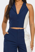Elegant in 2 Pcs Color Dark Blue Set - IVORYNN