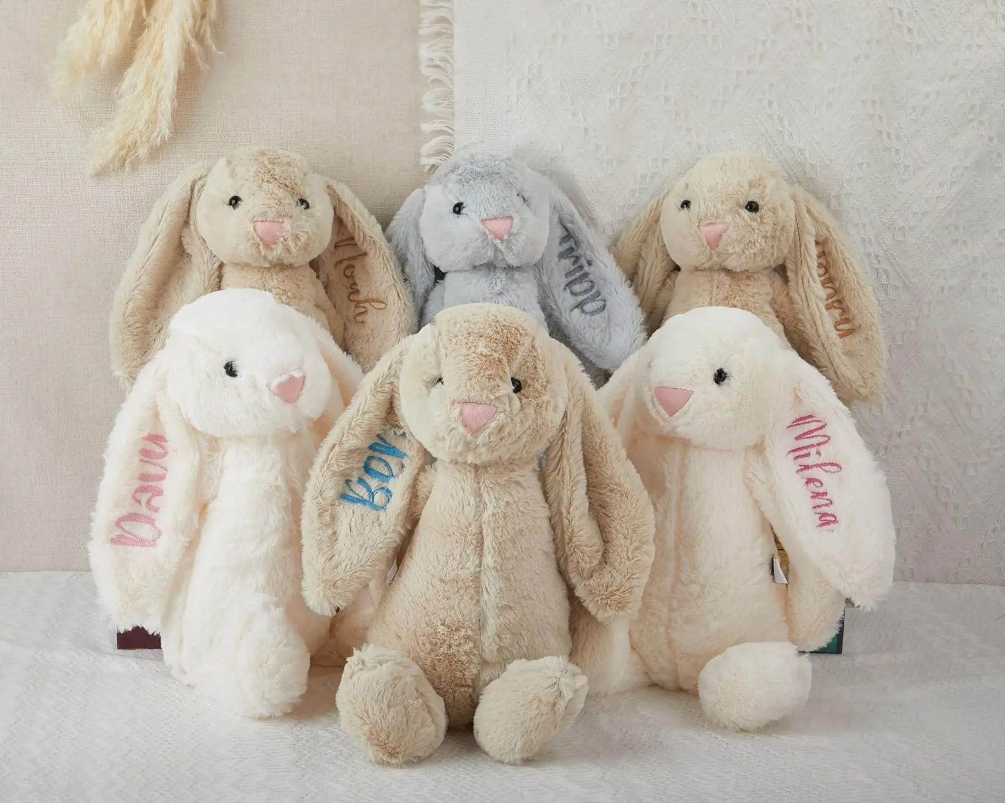 Embroidered Bunny Rabbit oft Plush Toy - IVORYNN