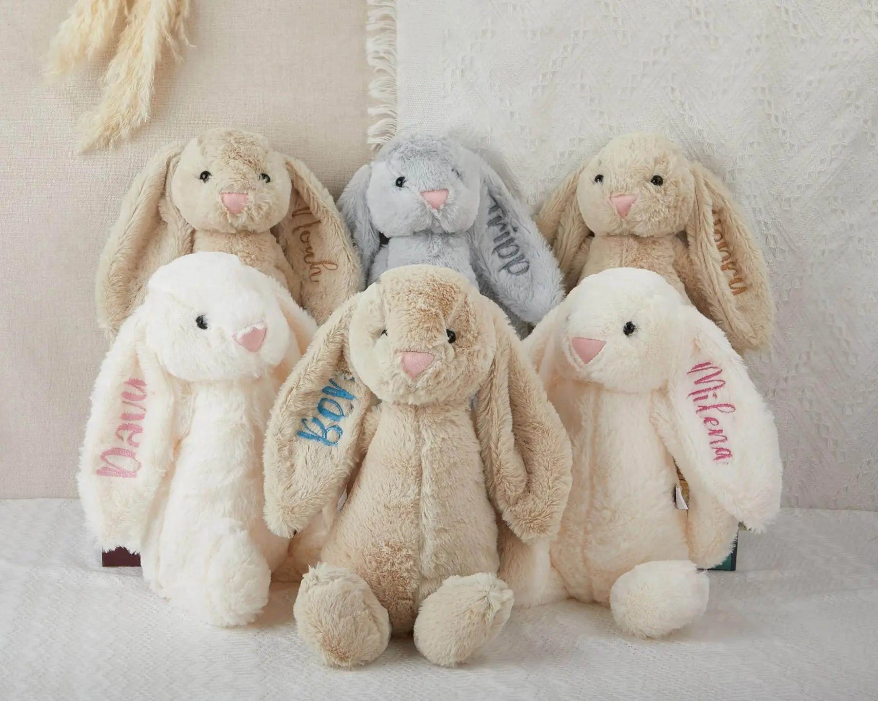 Embroidered Bunny Rabbit oft Plush Toy - IVORYNN