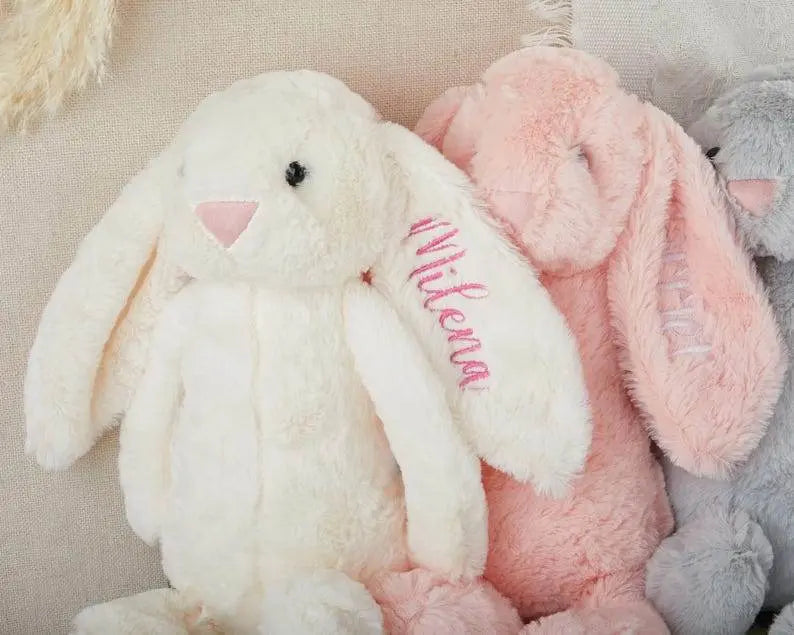 Embroidered Bunny Rabbit oft Plush Toy - IVORYNN