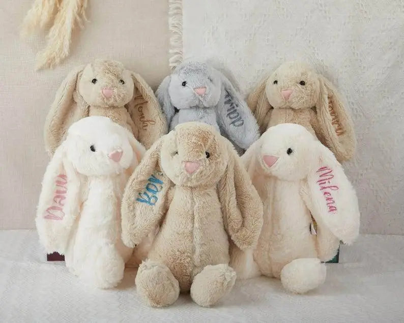 Embroidered Bunny Rabbit oft Plush Toy - IVORYNN
