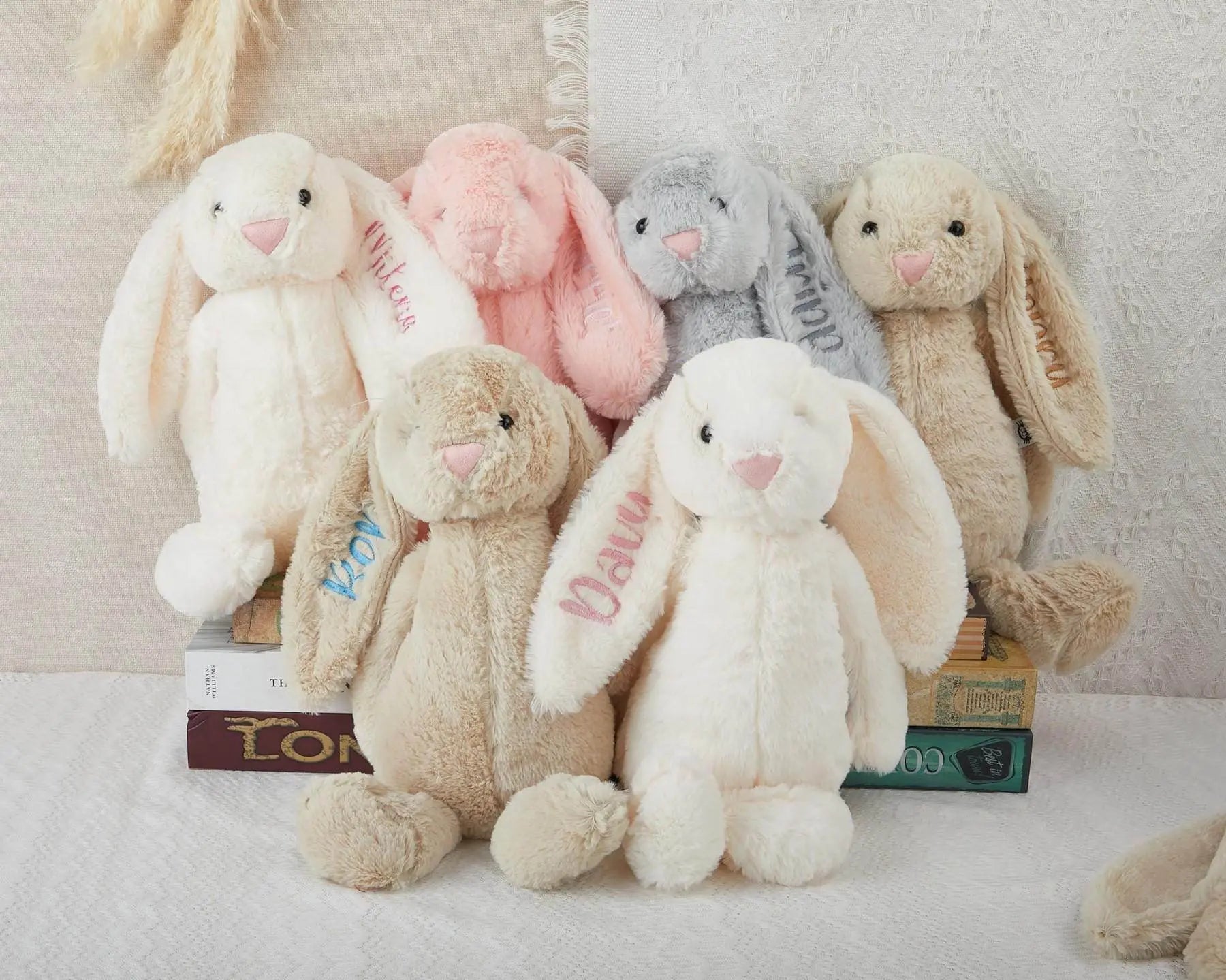Embroidered Bunny Rabbit oft Plush Toy - IVORYNN
