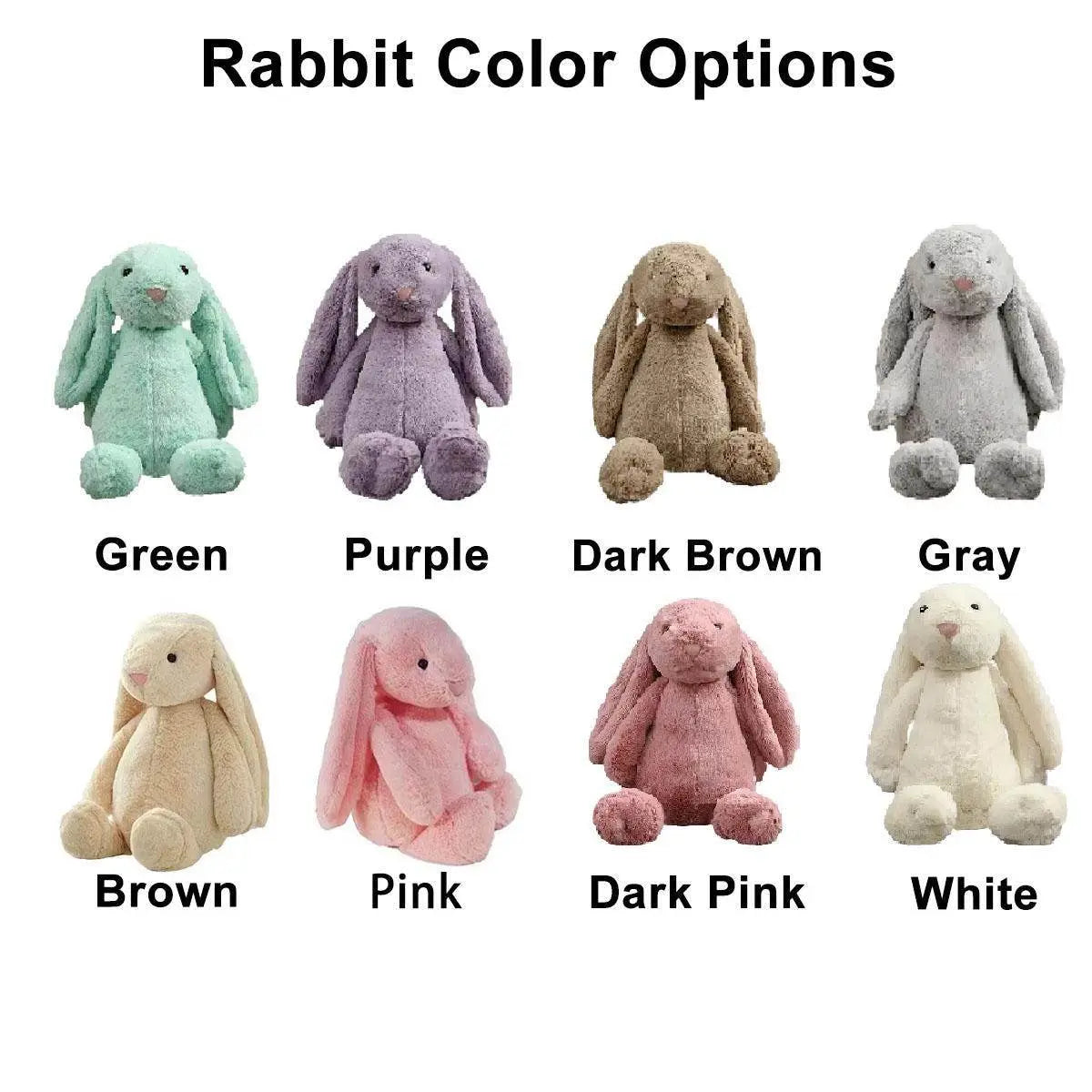 Embroidered Bunny Rabbit oft Plush Toy - IVORYNN
