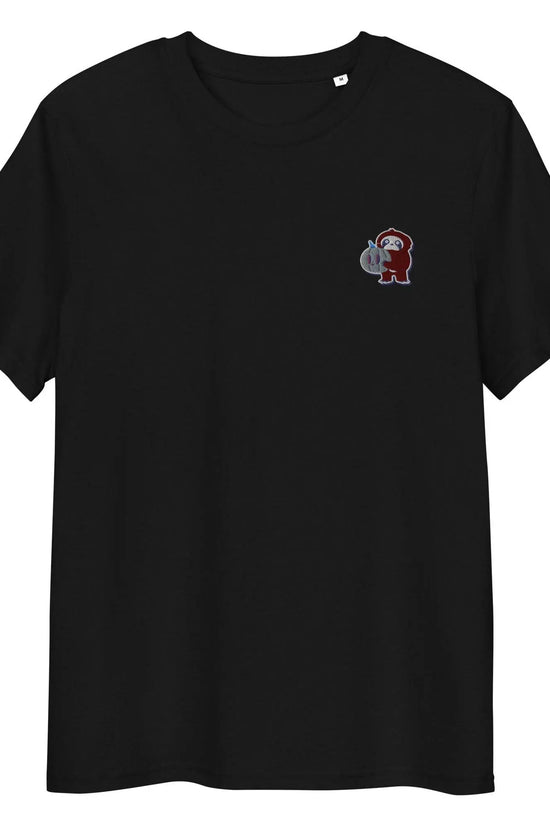 Embroidered Little Monkey organic cotton t-shirt - IVORYNN