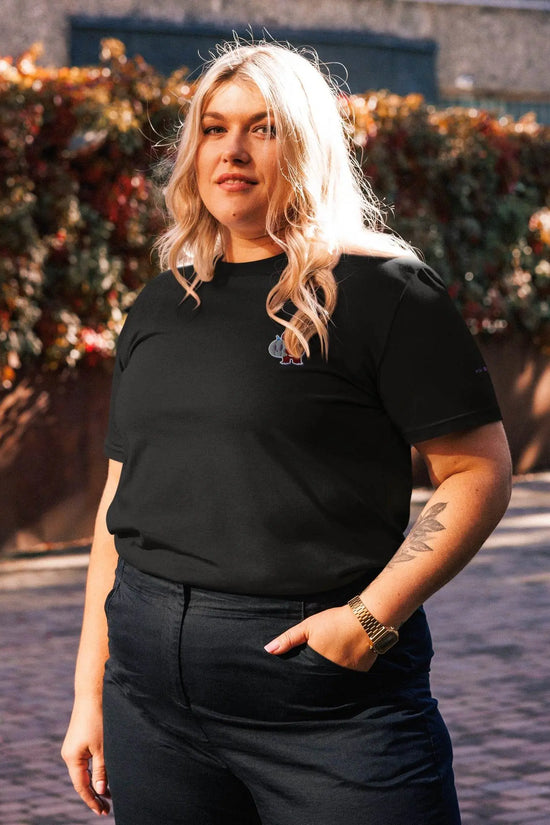 Embroidered Little Monkey organic cotton t-shirt - IVORYNN