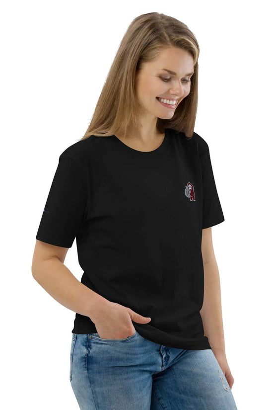 Embroidered Little Monkey organic cotton t-shirt - IVORYNN