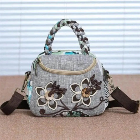 Embroidered Versatile Cloth Crossbody Bag