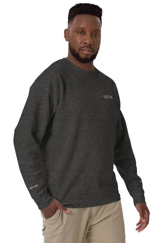 Essential Men Comfort Premium Charcoal Heather Sweatshirt - IVORYNN
