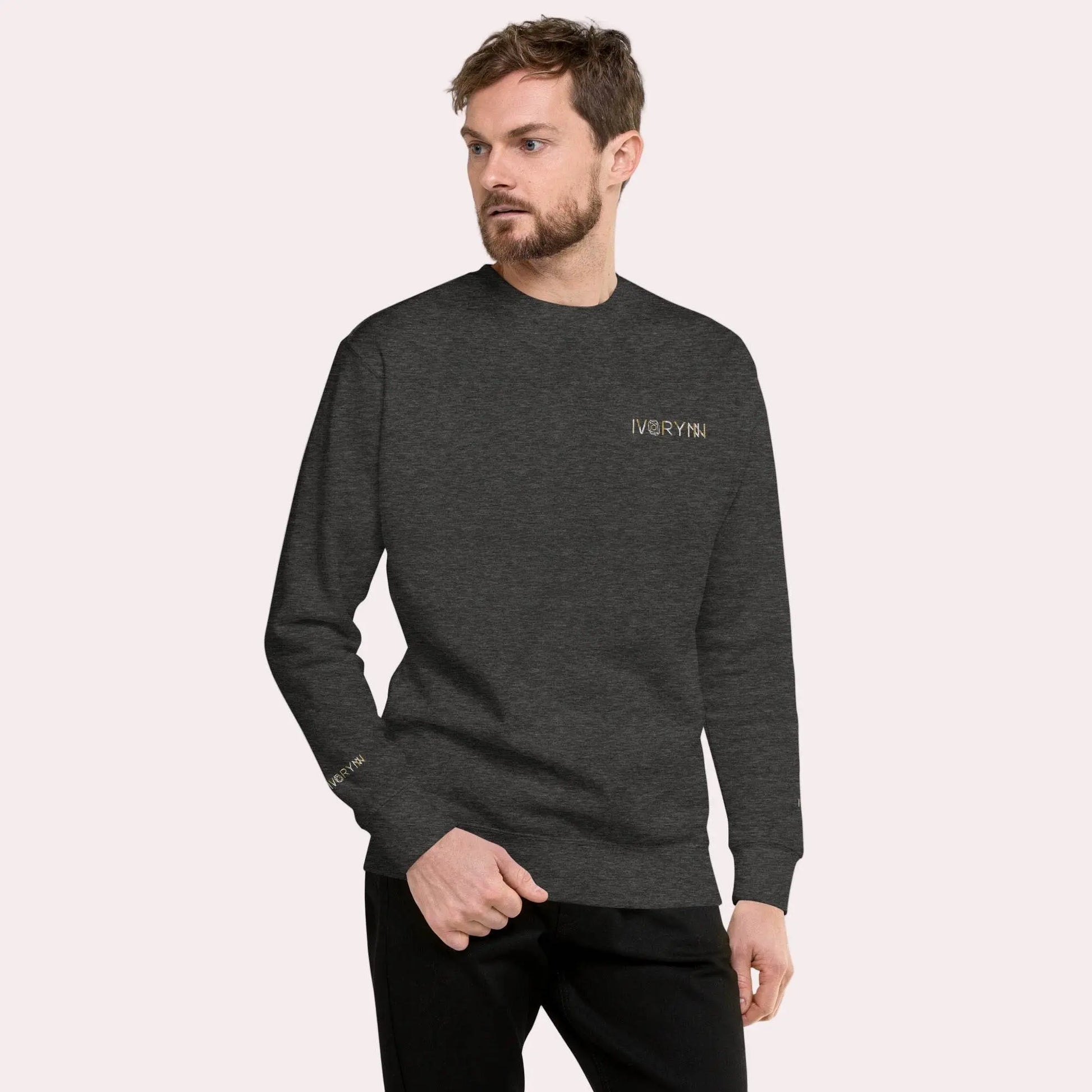 Essential Men Comfort Premium Charcoal Heather Sweatshirt - IVORYNN