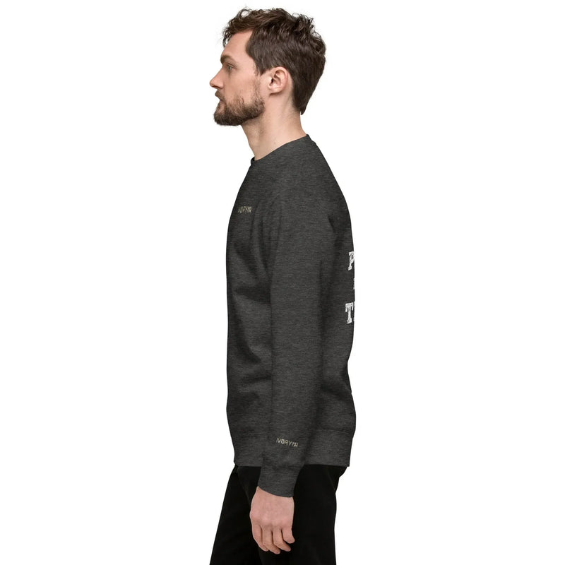 Essential Men Comfort Premium Charcoal Heather Sweatshirt - IVORYNN