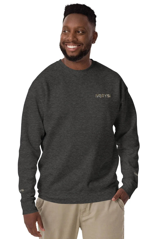 Essential Men Comfort Premium Charcoal Heather Sweatshirt - IVORYNN