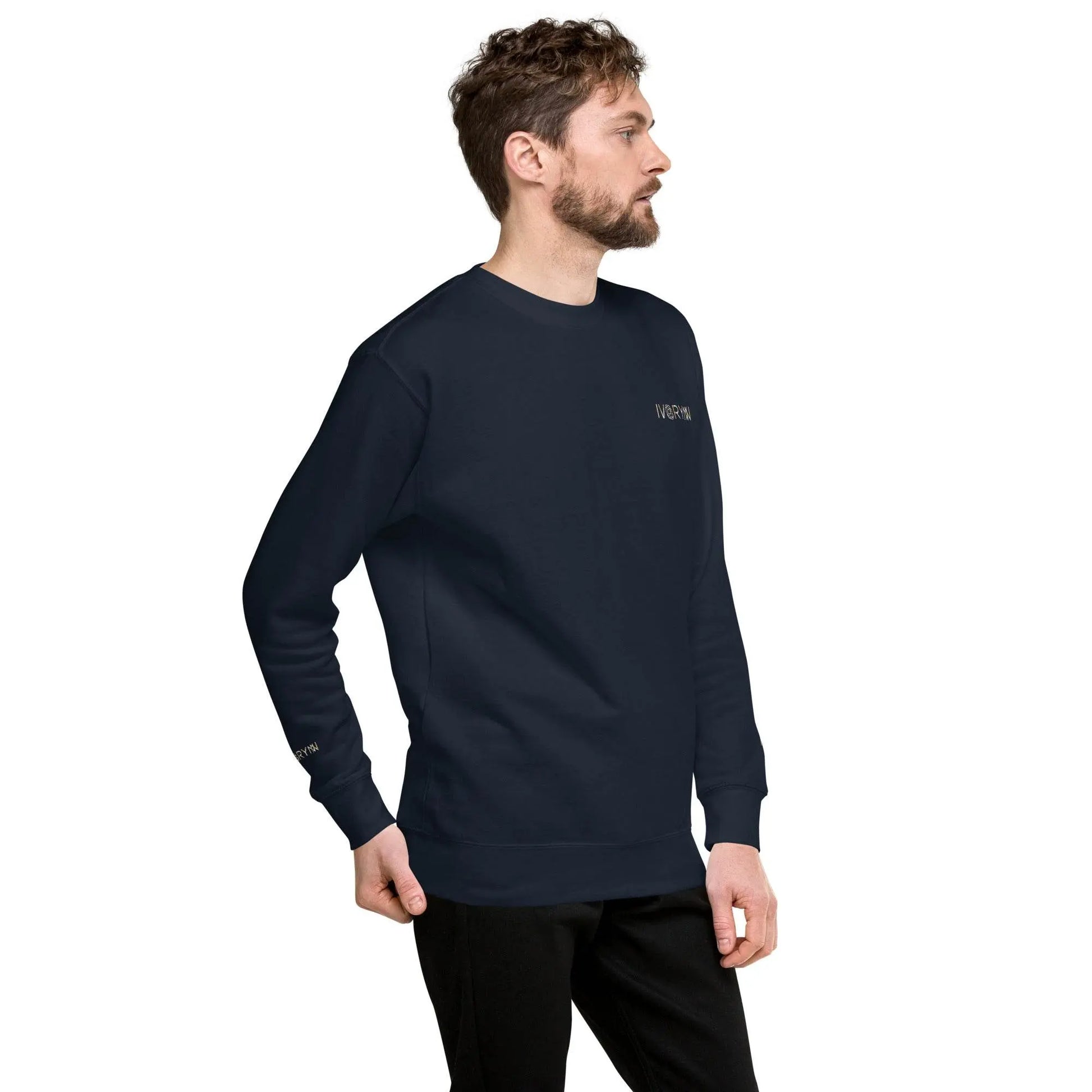 Essential Men Comfort Premium Navy Sweatshirt - IVORYNN