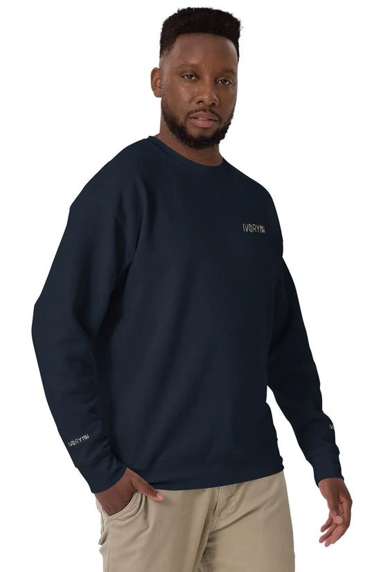 Essential Men Comfort Premium Navy Sweatshirt - IVORYNN