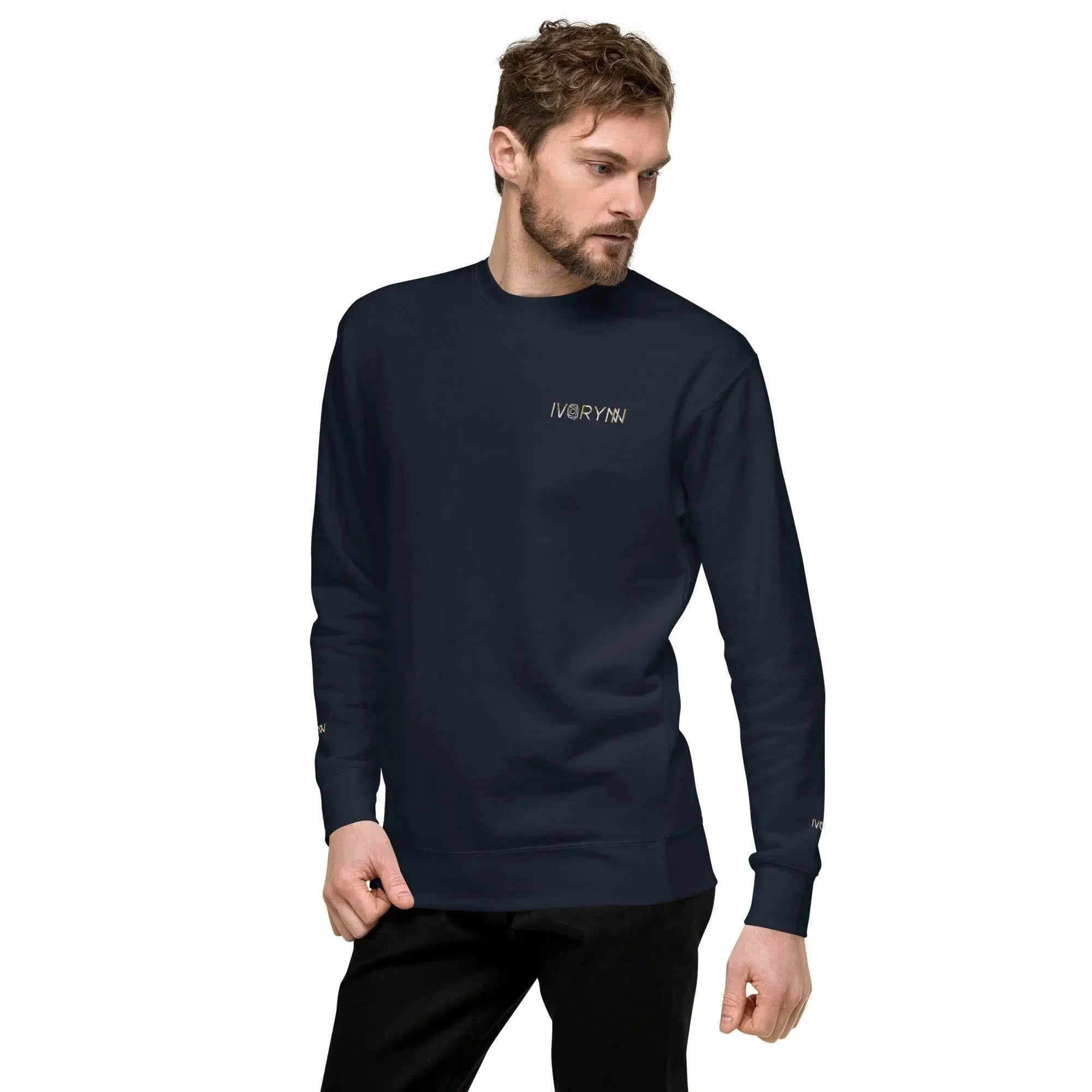 Essential Men Comfort Premium Navy Sweatshirt - IVORYNN