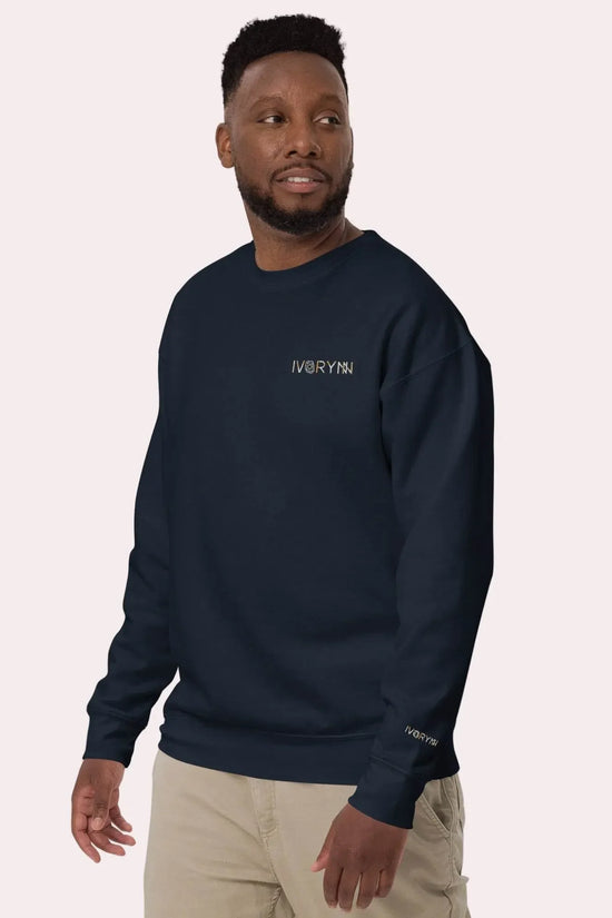 Essential Men Comfort Premium Navy Sweatshirt - IVORYNN