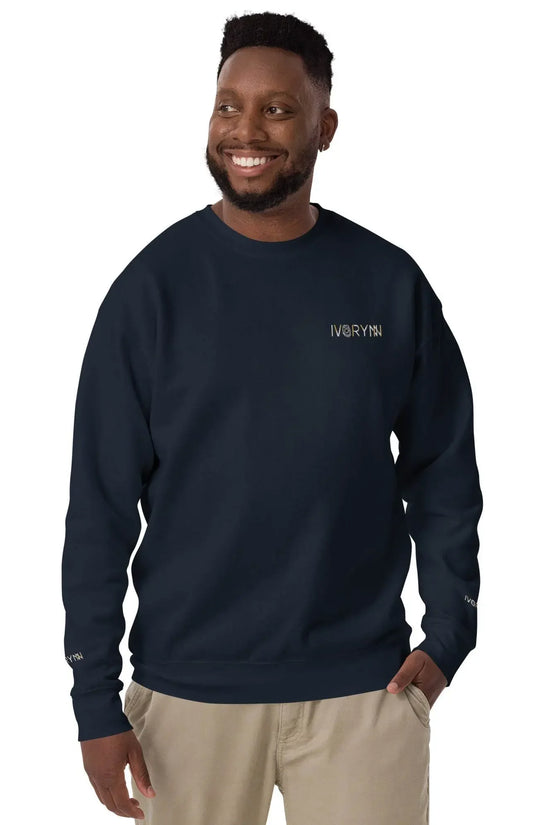 Essential Men Comfort Premium Navy Sweatshirt - IVORYNN