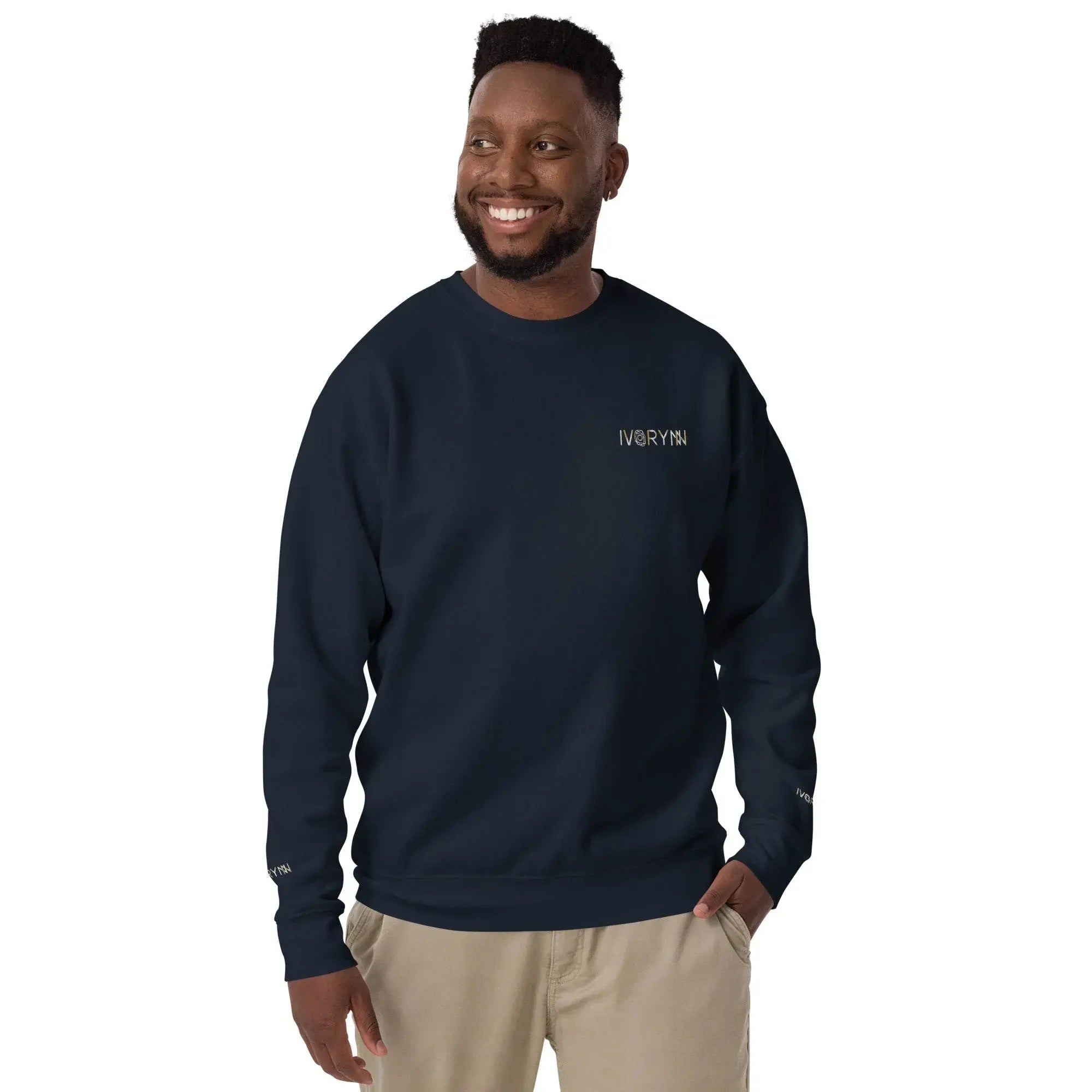Essential Men Comfort Premium Navy Sweatshirt - IVORYNN