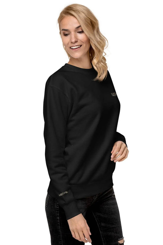 Essential Women Comfort Premium Black Sweatshirt - IVORYNN