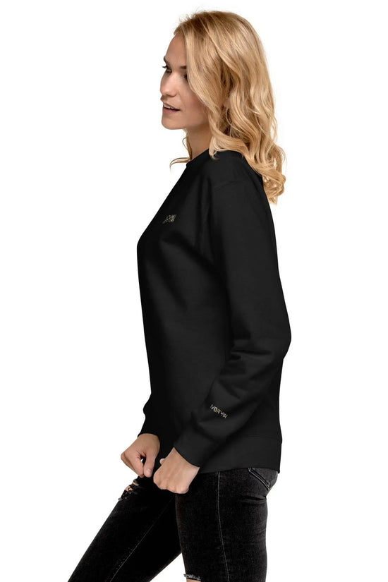 Essential Women Comfort Premium Black Sweatshirt - IVORYNN