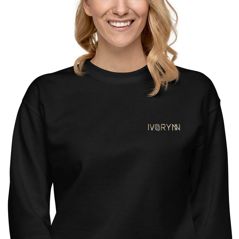 Essential Women Comfort Premium Black Sweatshirt - IVORYNN