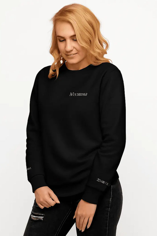 Essential Women Comfort Premium Black Sweatshirt - IVORYNN