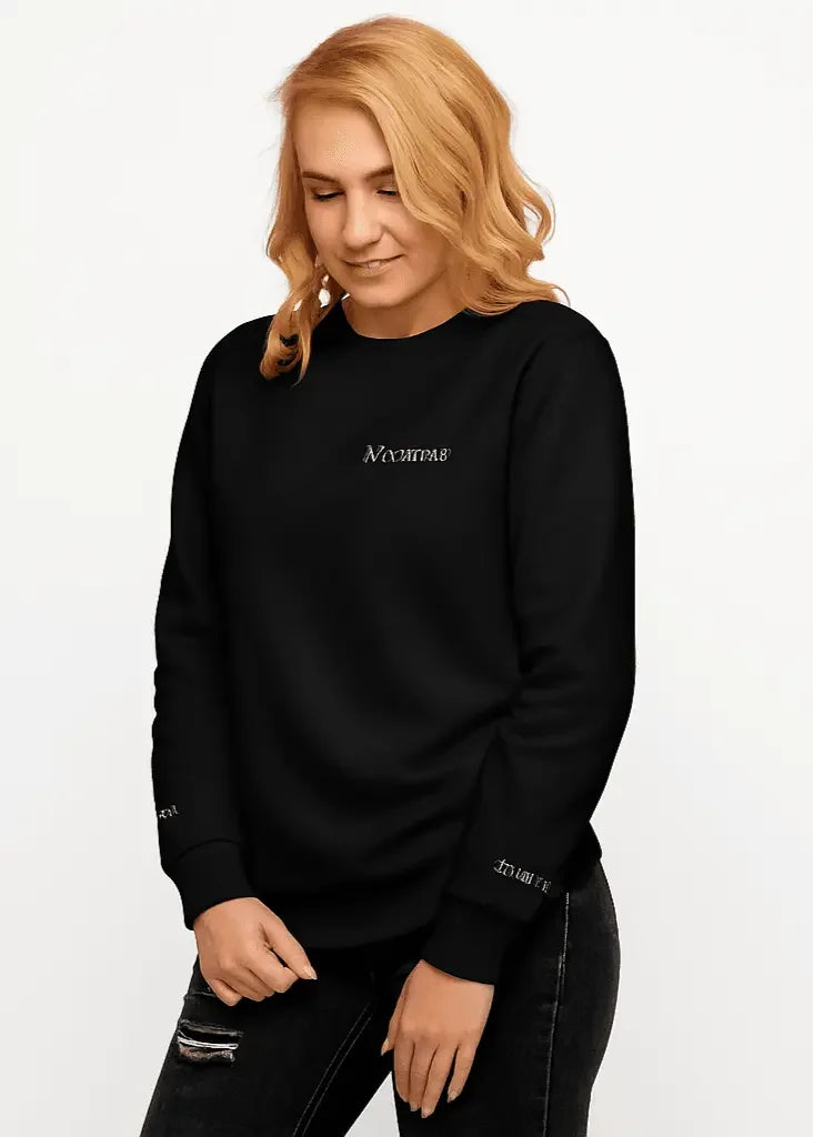 Essential Women Comfort Premium Black Sweatshirt - IVORYNN