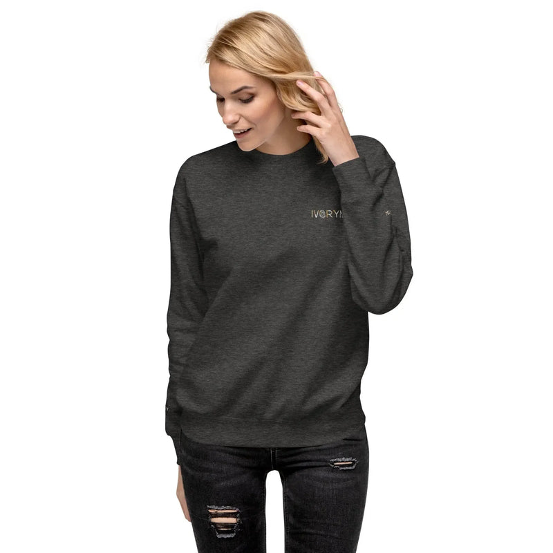 Essential Women Comfort Premium Charcoal Heather Sweatshirt - IVORYNN