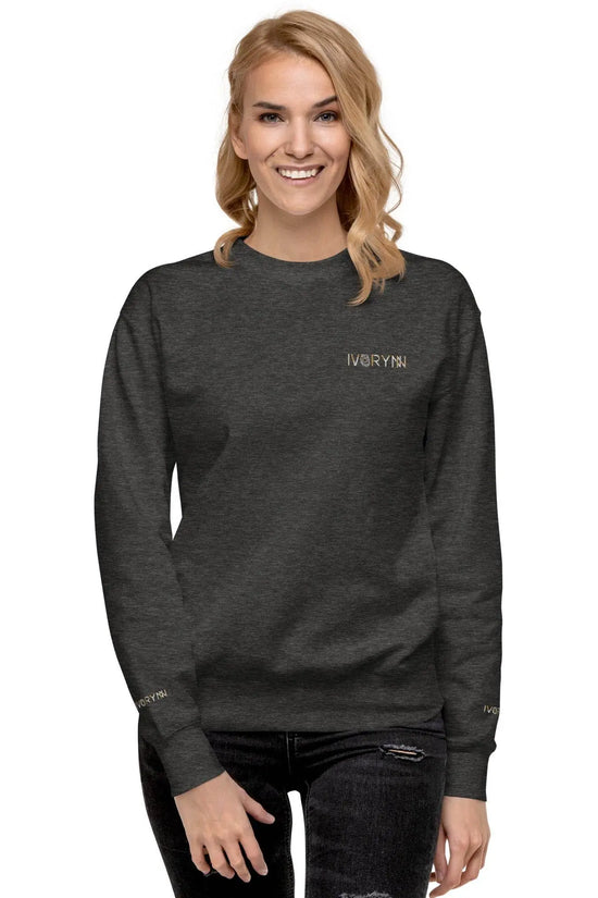 Essential Women Comfort Premium Charcoal Heather Sweatshirt - IVORYNN