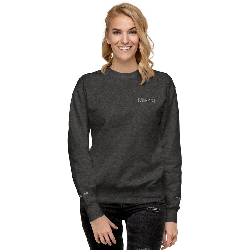 Essential Women Comfort Premium Charcoal Heather Sweatshirt - IVORYNN