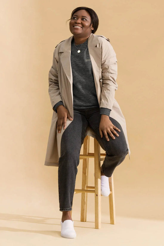 Essential Women Comfort Premium Charcoal Heather Sweatshirt - IVORYNN