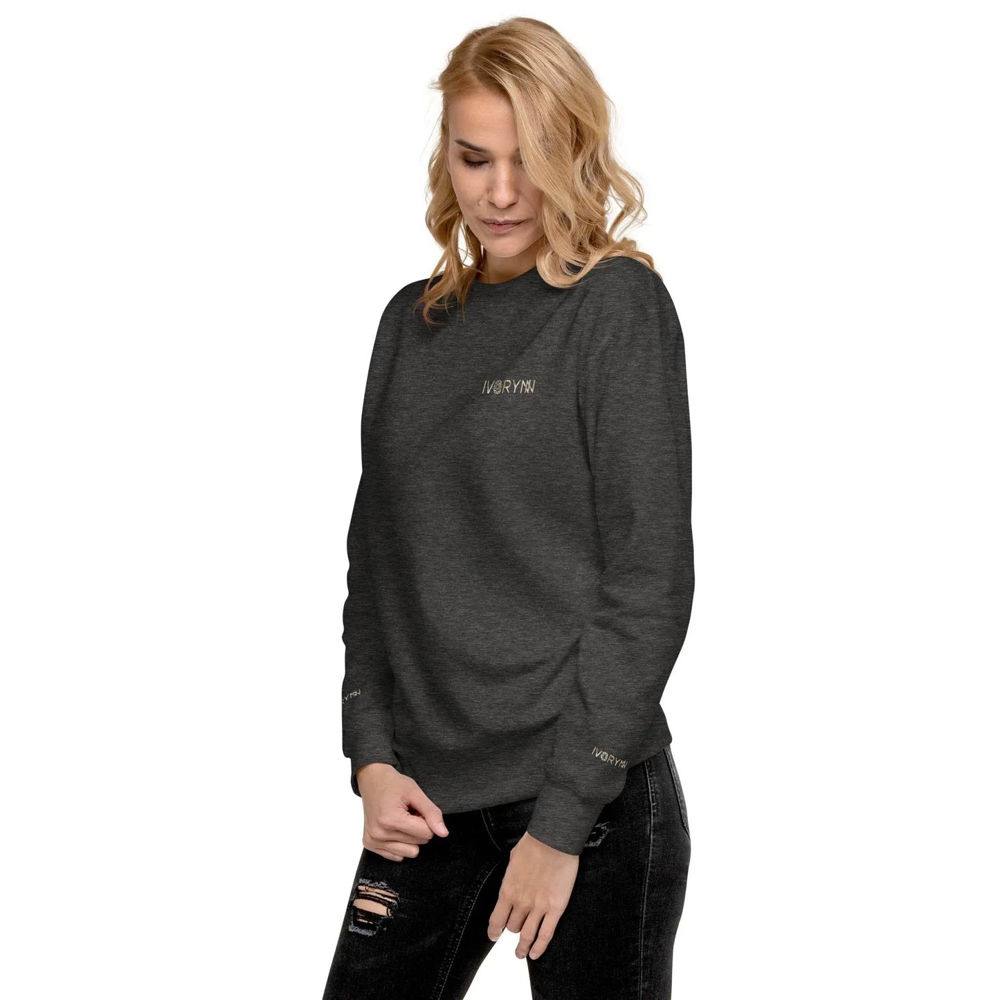 Essential Women Comfort Premium Charcoal Heather Sweatshirt - IVORYNN