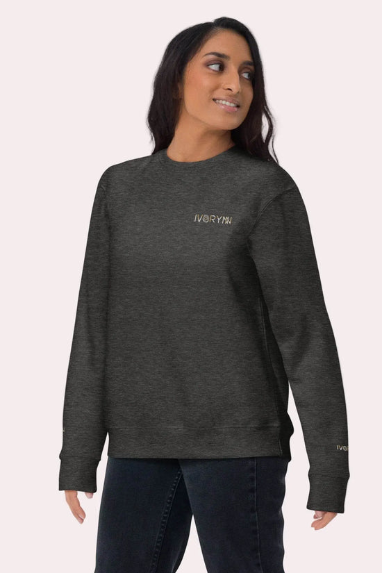 Essential Women Comfort Premium Charcoal Heather Sweatshirt - IVORYNN