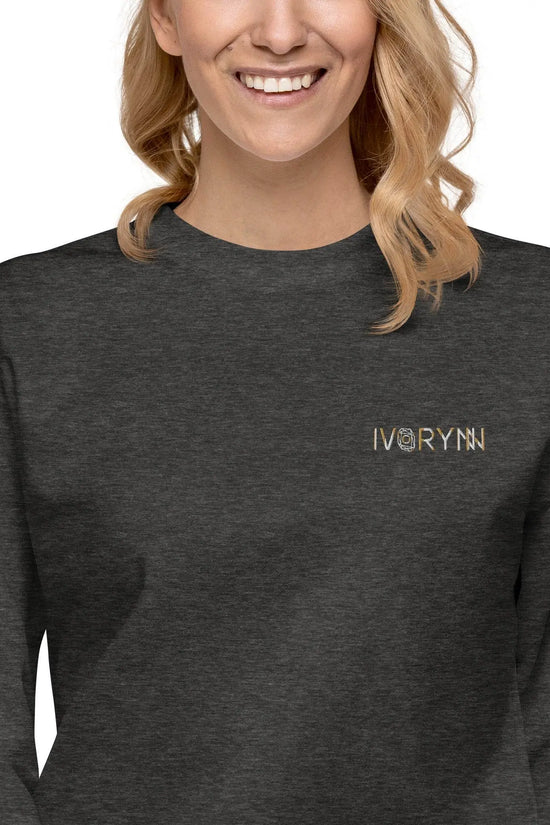 Essential Women Comfort Premium Charcoal Heather Sweatshirt - IVORYNN