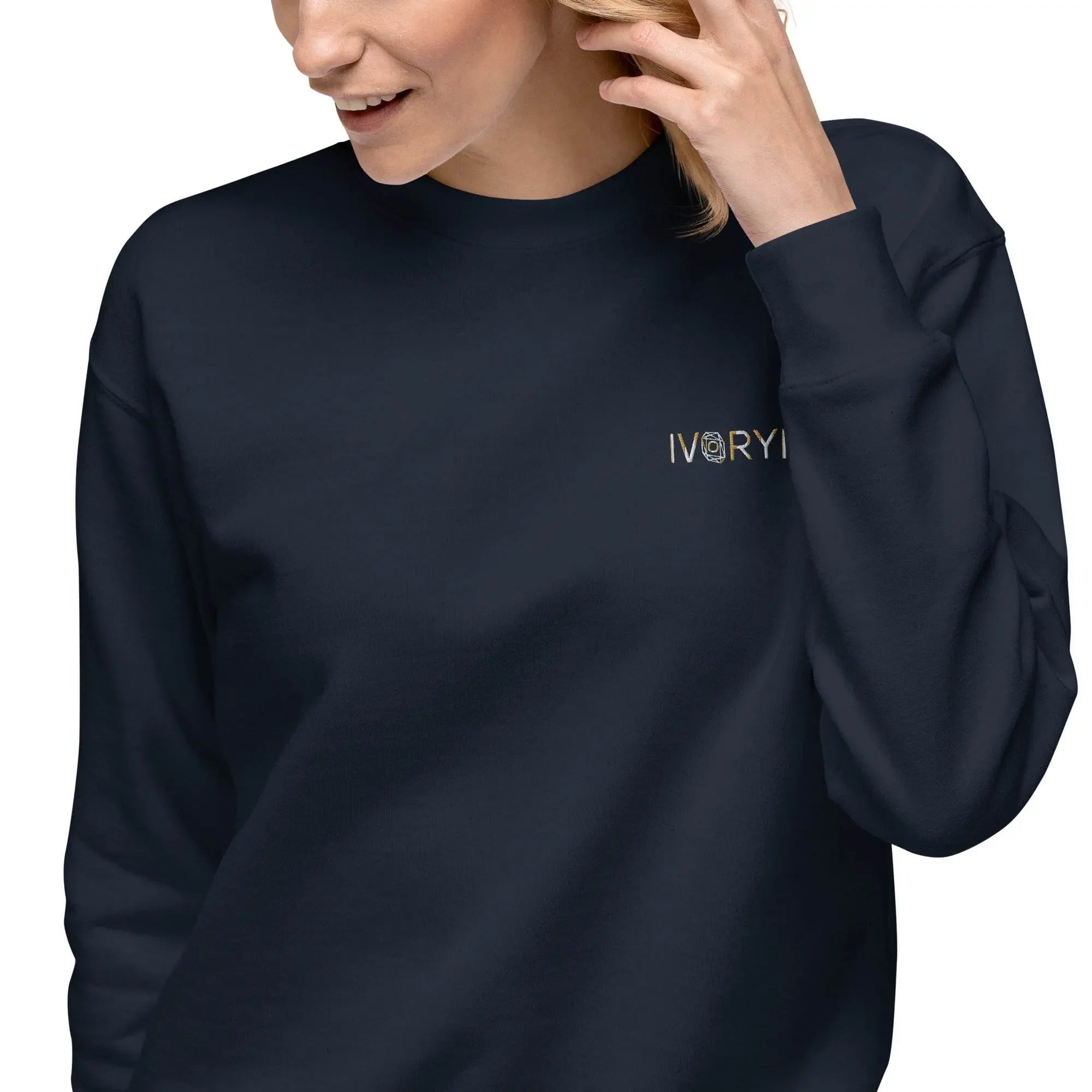 Essential Women Comfort Premium Navy Sweatshirt - IVORYNN