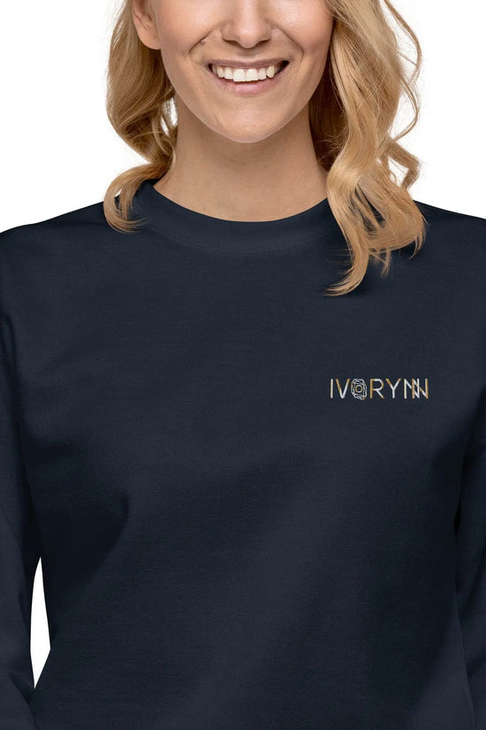 Essential Women Comfort Premium Navy Sweatshirt - IVORYNN