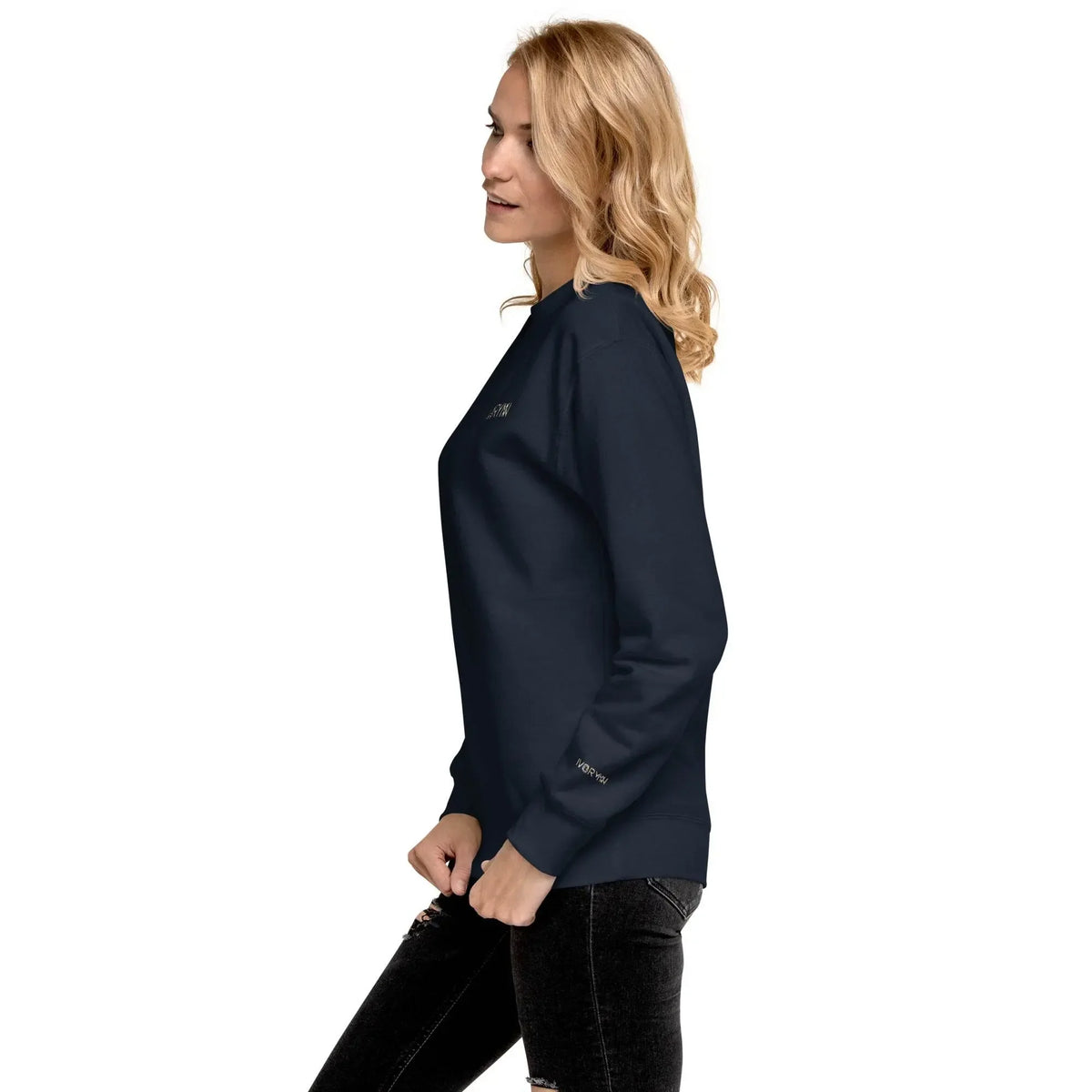 Essential Women Comfort Premium Navy Sweatshirt - IVORYNN