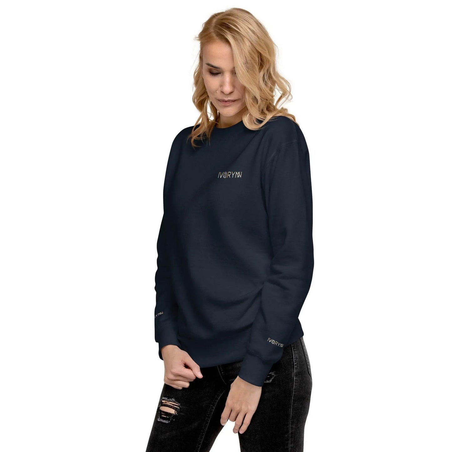 Essential Women Comfort Premium Navy Sweatshirt - IVORYNN