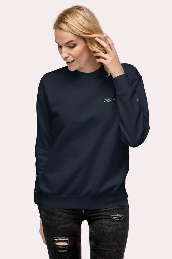 Essential Women Comfort Premium Navy Sweatshirt - IVORYNN