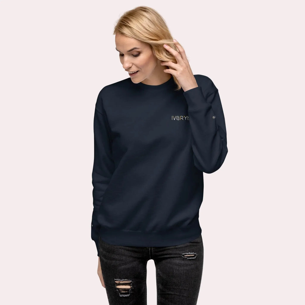 Essential Women Comfort Premium Navy Sweatshirt - IVORYNN