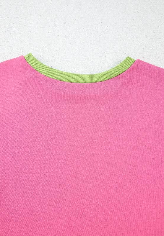 Exposed Seam Color Block Long Sleeve Sweatshirt - IVORYNN