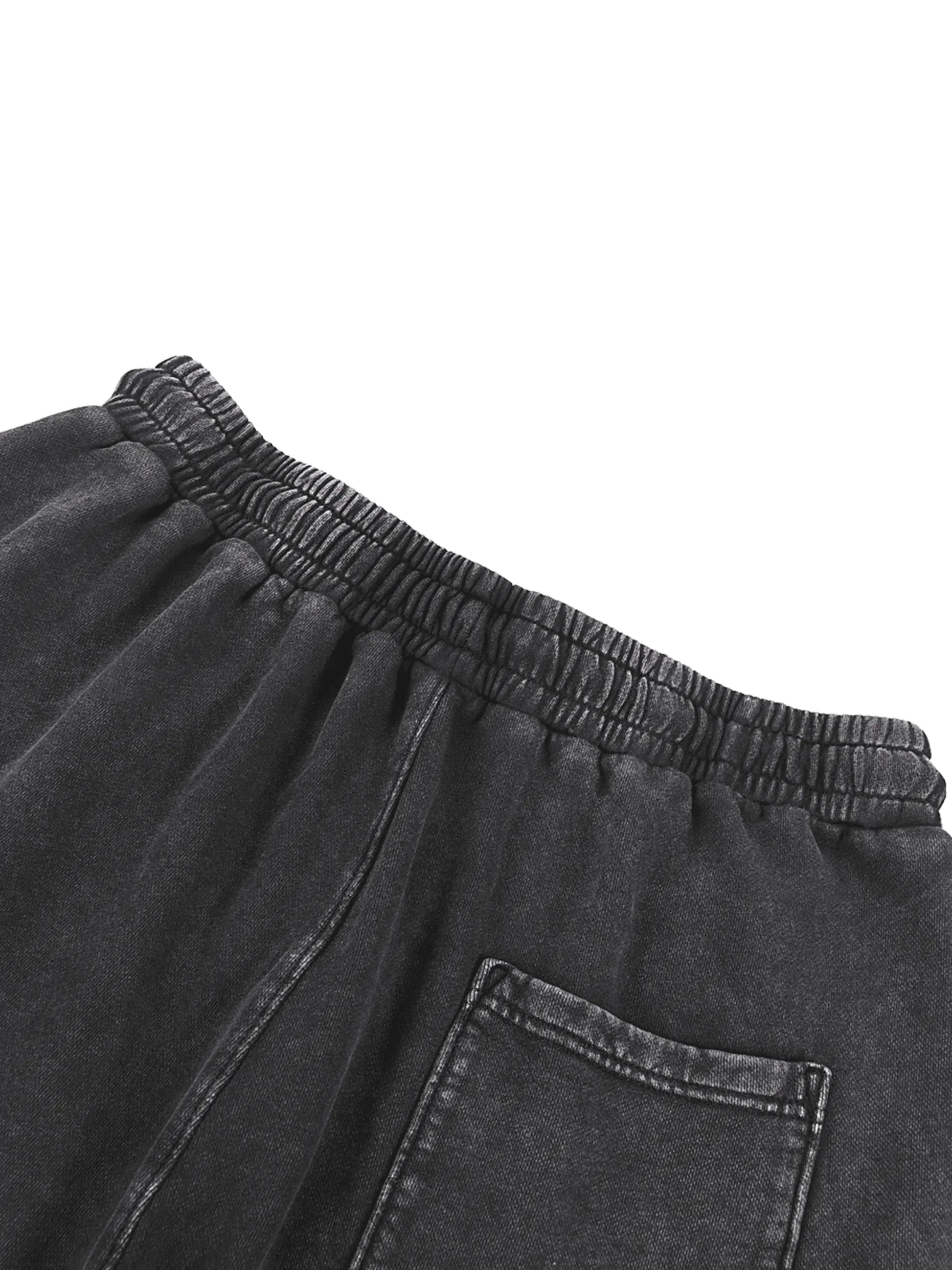 FANBE Acid Wash Straight Leg Pants - IVORYNN