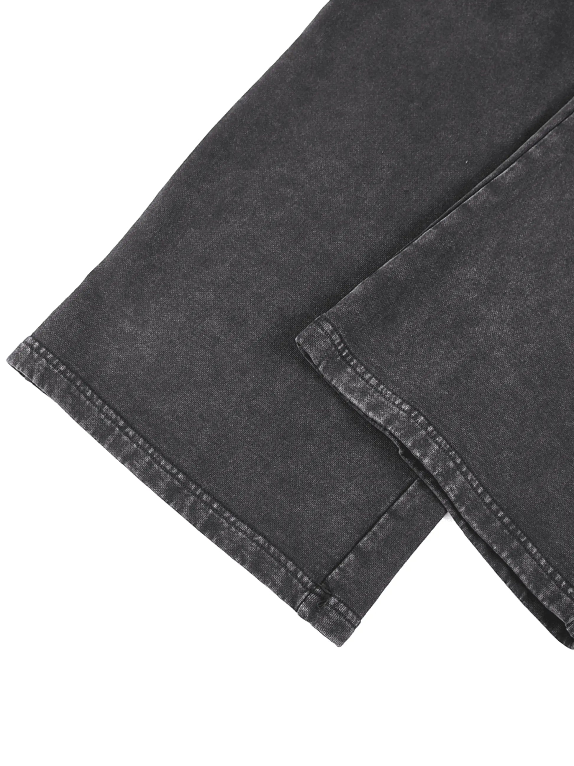 FANBE Acid Wash Straight Leg Pants - IVORYNN