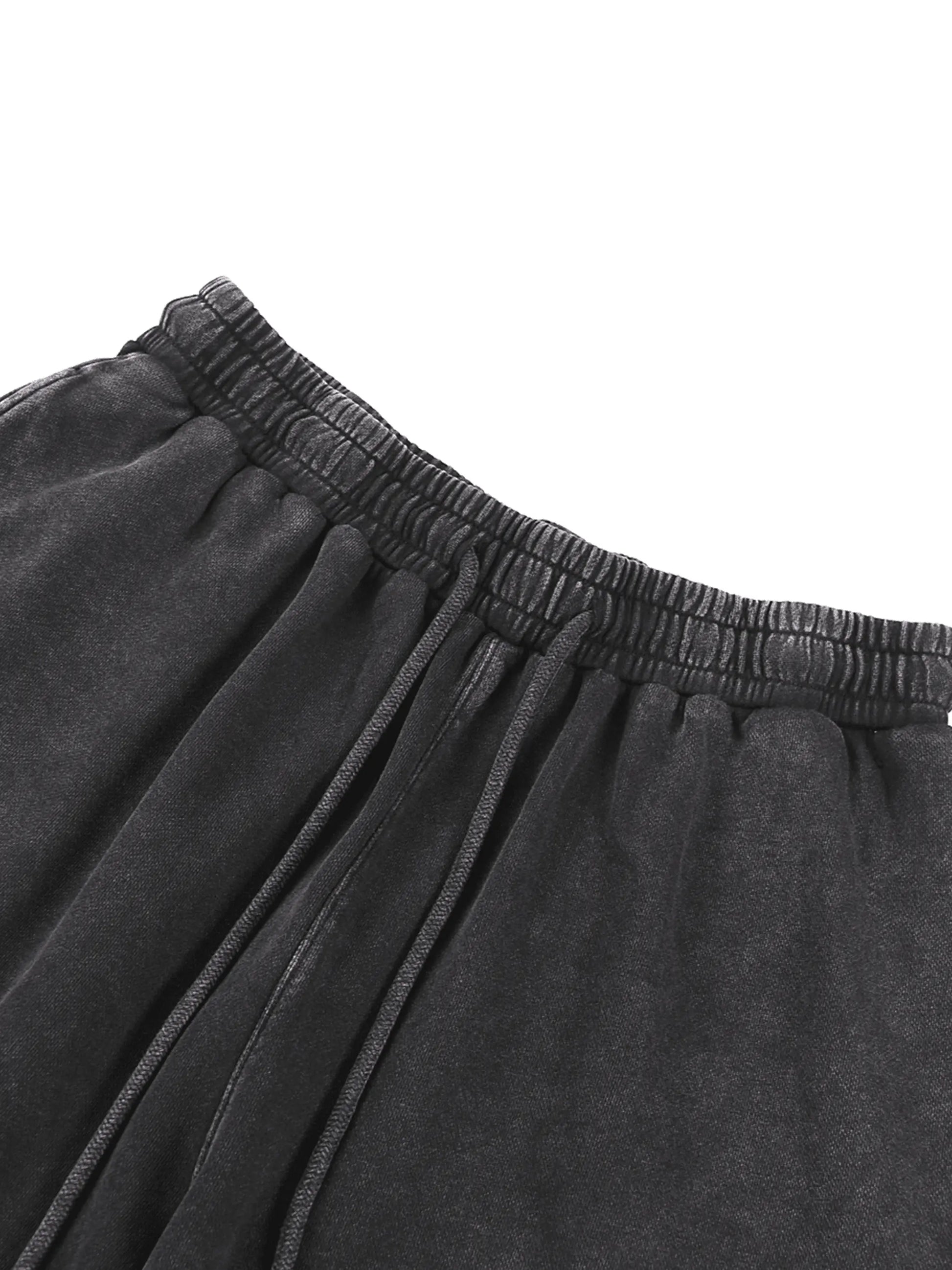 FANBE Acid Wash Straight Leg Pants - IVORYNN