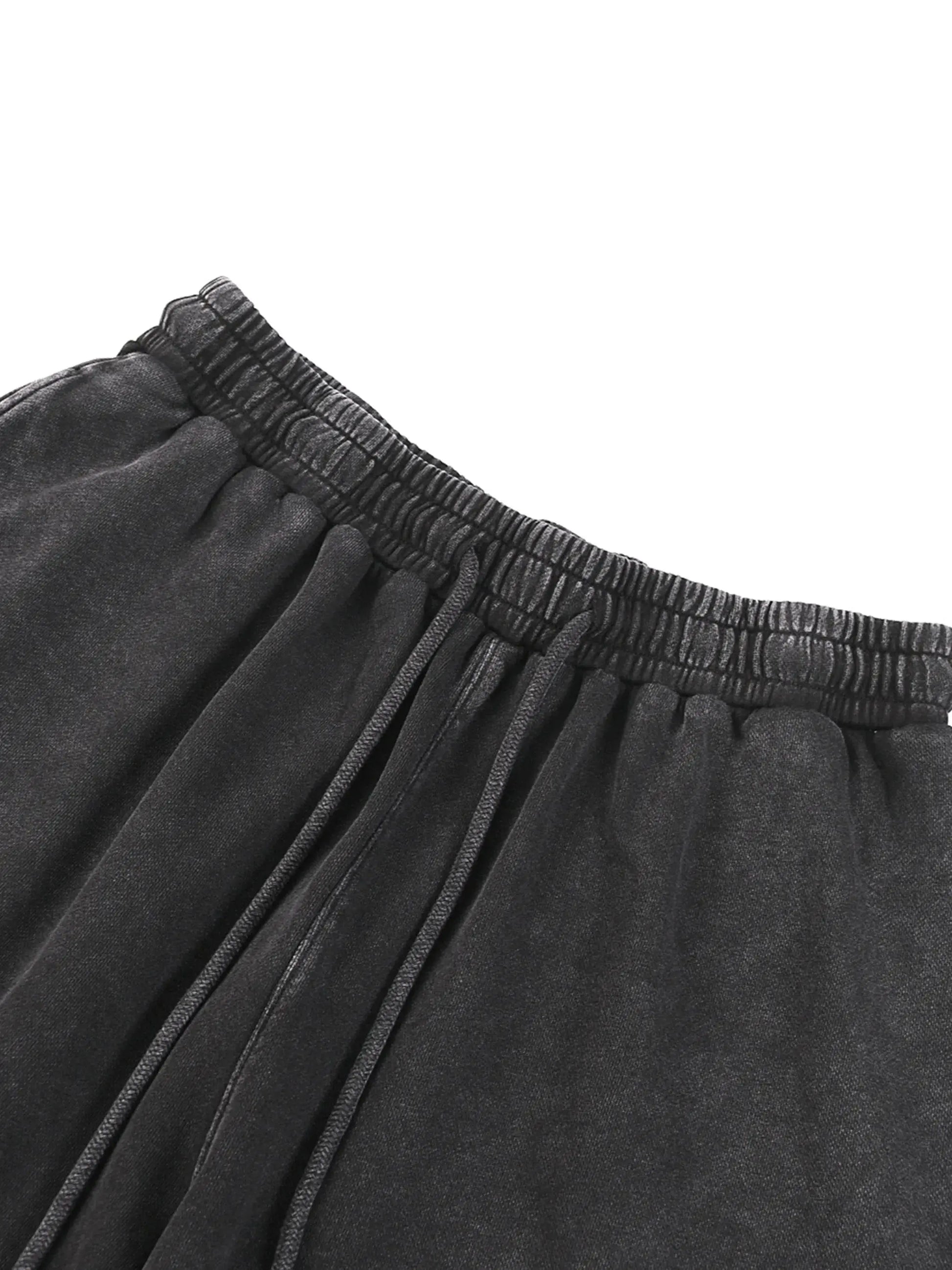 FANBE Acid Wash Straight Leg Pants - IVORYNN